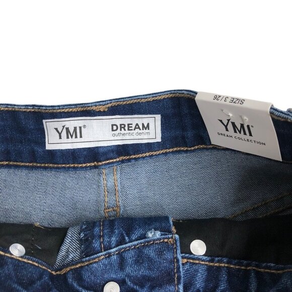 YMI Hybrid Dream High Rise Frayed Hem Shorts SZ 3/26 NWT - Picture 4 of 4